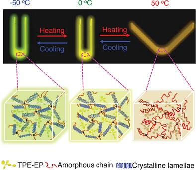 Reversible Emission Color, Brightness, and Shape Changes of AIEgen-containing Bulk Polymers